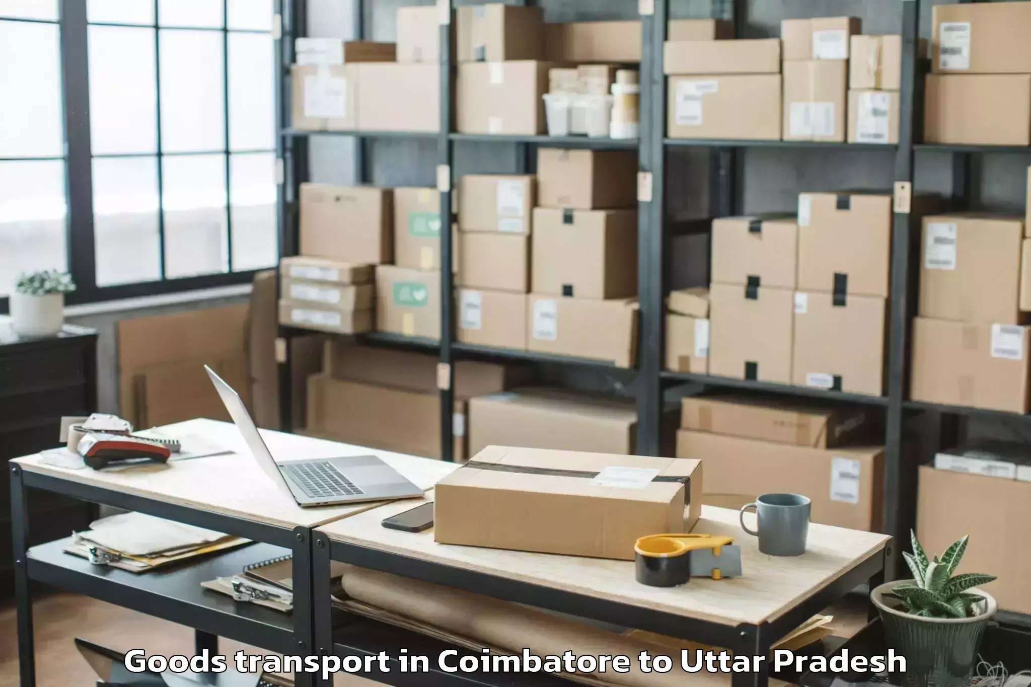 Hassle-Free Coimbatore to Js University Shikohabad Goods Transport